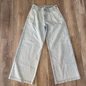 American Eagle Trouser Jeans, High Waist Wide Leg Jeans Size 2